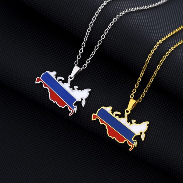 New Arrivals Stainless Steel Necklace Jewelry Russia Pendant Map Necklaces