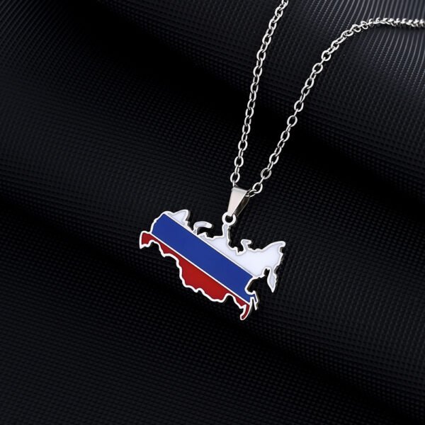 New Arrivals Stainless Steel Necklace Jewelry Russia Pendant Map Necklaces - صورة 3