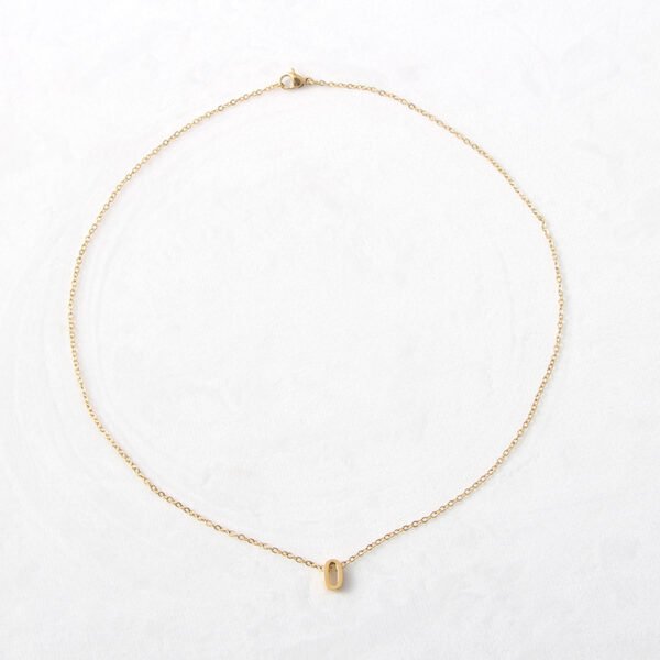High Quality Initial Necklace Gold Plated Couple Best Friend Statement Letter Choker Necklace - Image 3