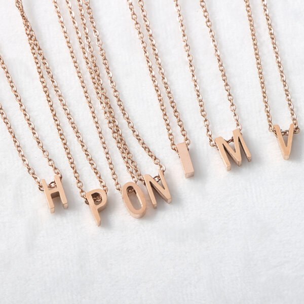 High Quality Initial Necklace Gold Plated Couple Best Friend Statement Letter Choker Necklace - Image 6