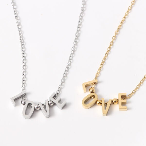 New Arrivals Alphabet Necklace 18K Gold Plated Custom Love Kids Cute Sublimation Necklace