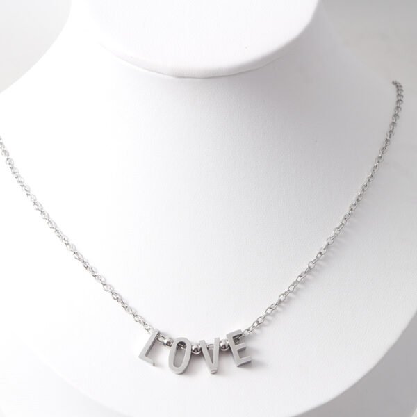 New Arrivals Alphabet Necklace 18K Gold Plated Custom Love Kids Cute Sublimation Necklace - صورة 3