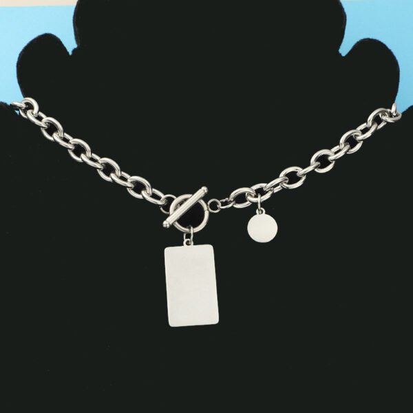 Quality Assurance Men Necklace Blank Pendant Gold Chain Custom Choker Necklace - صورة 2