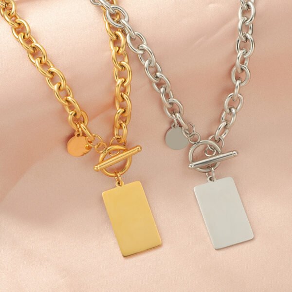 Quality Assurance Men Necklace Blank Pendant Gold Chain Custom Choker Necklace - صورة 5