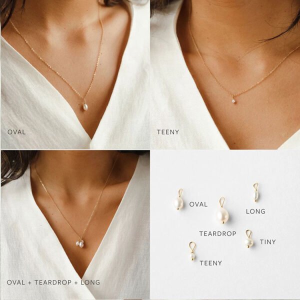 High Quality Pearl Necklace Women Chain Choker Personalize Korea 14K Gold Plated Necklace - Imagen 6