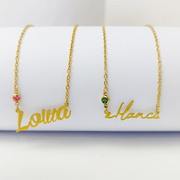 OEM 18K PVD Personalized Name Necklace Gold Plated Dainty Necklaces for Women