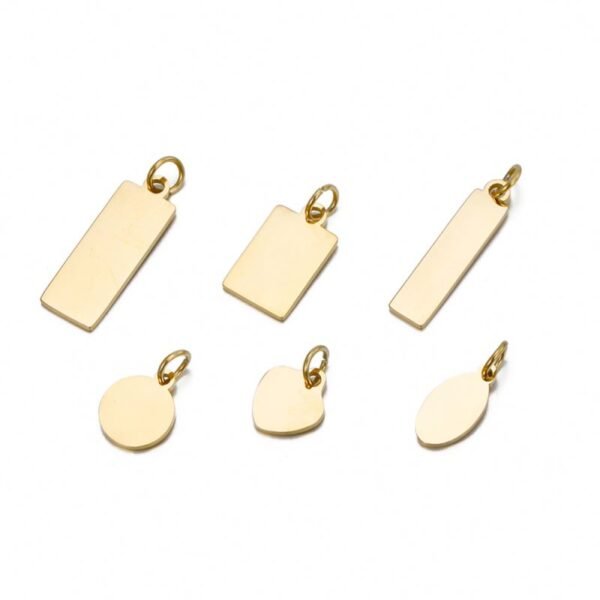 Customize Jewelry Brand Logo Custom Made Stainless Steel Necklace Bracelets Charms - Image 5
