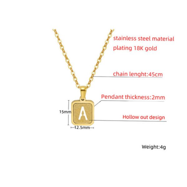 Wholesale Customization Stainless Steel 18K Gold Letter Necklace Women Custom Necklace With High Click - صورة 2