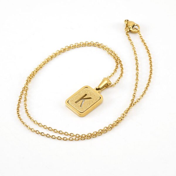 Wholesale Customization Stainless Steel 18K Gold Letter Necklace Women Custom Necklace With High Click - صورة 5