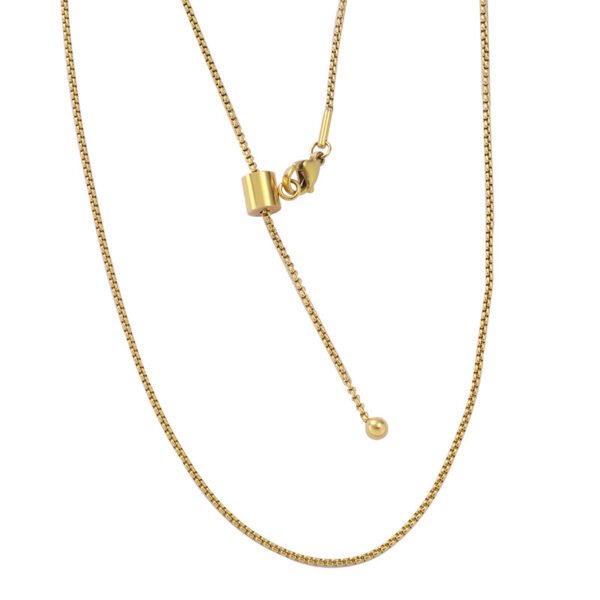 Wholesale Stainless Steel Jewelry Bolo Chain Choker 18K Gold Plated Adjustable Necklace Chain With Factory Latest