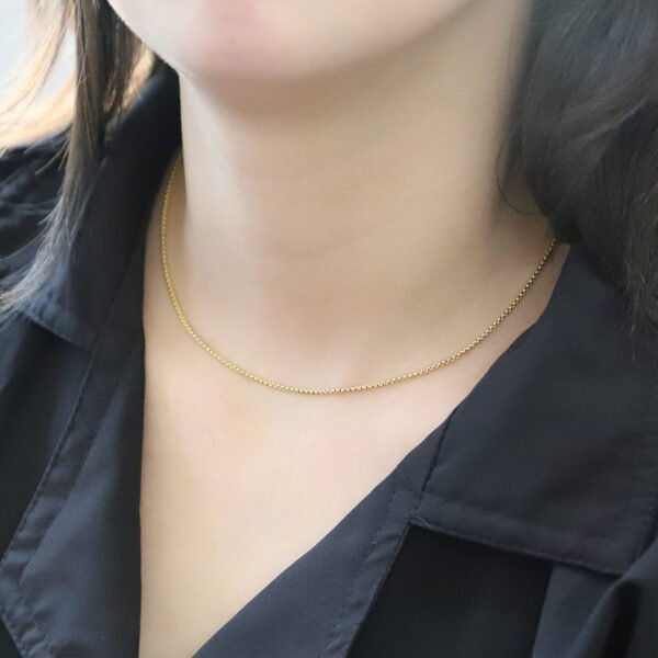 Wholesale Stainless Steel Jewelry Bolo Chain Choker 18K Gold Plated Adjustable Necklace Chain With Factory Latest - Image 2