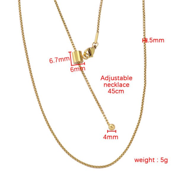 Wholesale Stainless Steel Jewelry Bolo Chain Choker 18K Gold Plated Adjustable Necklace Chain With Factory Latest - Image 5
