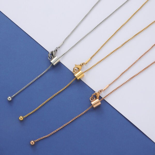 Wholesale Stainless Steel Jewelry Bolo Chain Choker 18K Gold Plated Adjustable Necklace Chain With Factory Latest - Image 6