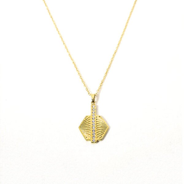 New Steel Butterfly Pendant Necklace Rhinestones Gold Plated Couple Statement Necklaces for Women Wholesale - Image 4
