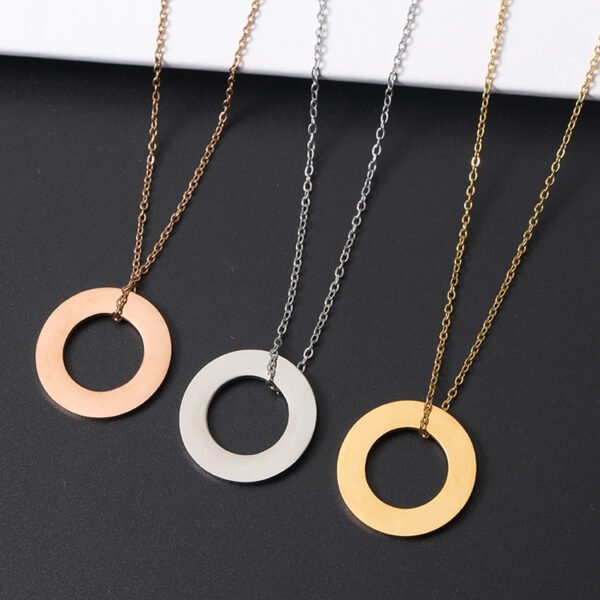 Hot Sales Personalized Custom Stainless Steel Gold Plated Circle Chain Necklace for Men Women