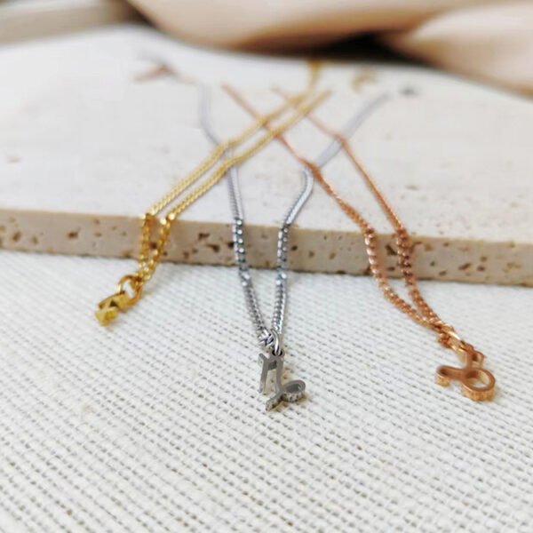 Classic Zodiac Necklace Fashion New Stainless Steel Women Pendant Necklace Jewelry for Gift - Image 4