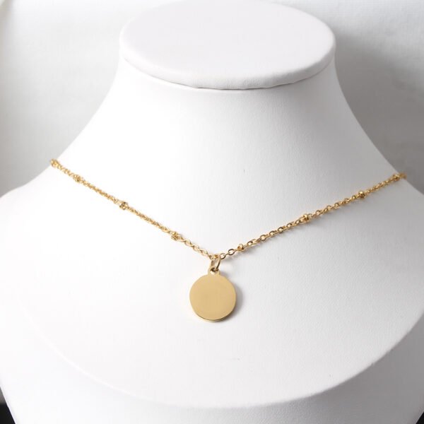 Wholesale Beads Chain Stainless Steel Elegant Round Plain Gold Necklace