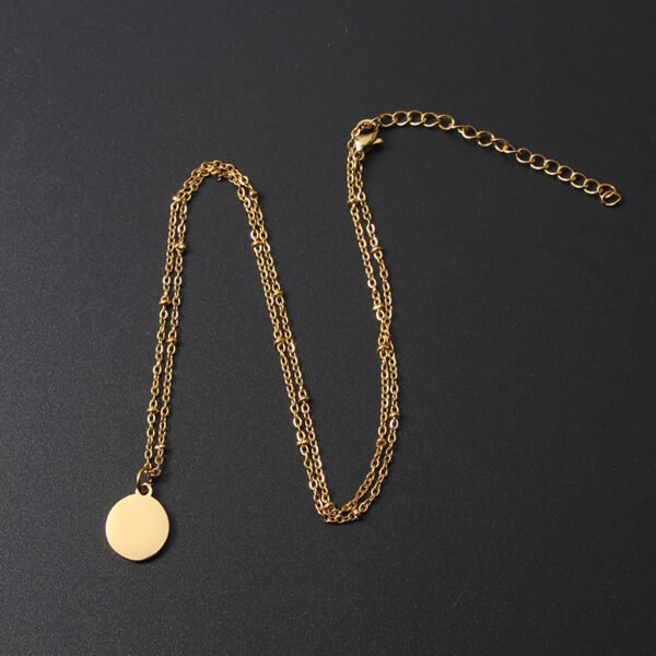 Wholesale Beads Chain Stainless Steel Elegant Round Plain Gold Necklace - صورة 5