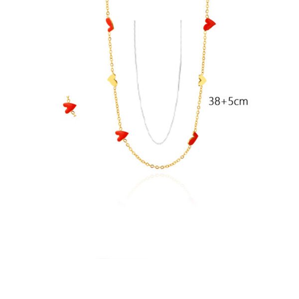 Stock Available Heart Stainless Steel Chain Necklace Customize Jewelry Necklace - Imagen 2