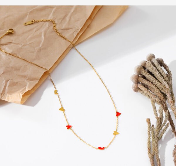 Stock Available Heart Stainless Steel Chain Necklace Customize Jewelry Necklace - Imagen 3