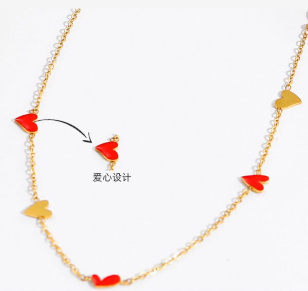 Stock Available Heart Stainless Steel Chain Necklace Customize Jewelry Necklace - Imagen 4