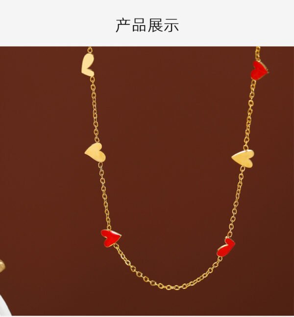Stock Available Heart Stainless Steel Chain Necklace Customize Jewelry Necklace - Imagen 6