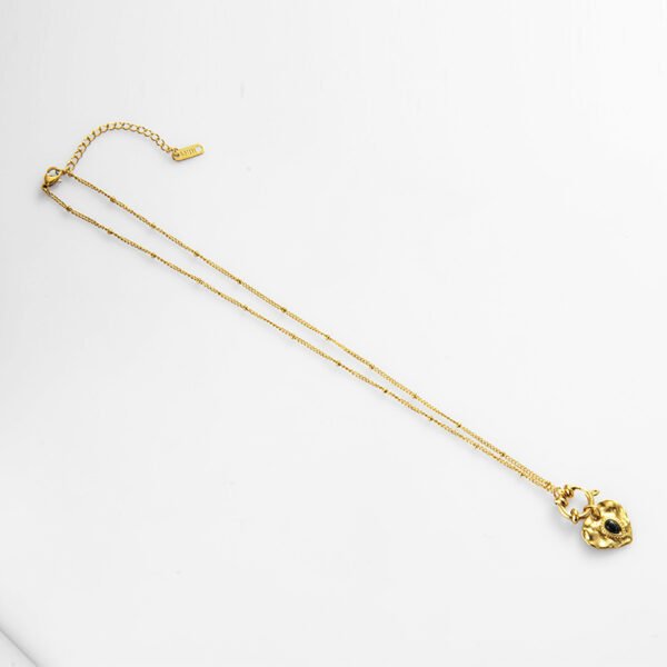 Wholesales Products Heart Necklace Women Stainless Steel Pendant 14K Gold Plated Choker Necklace - صورة 5