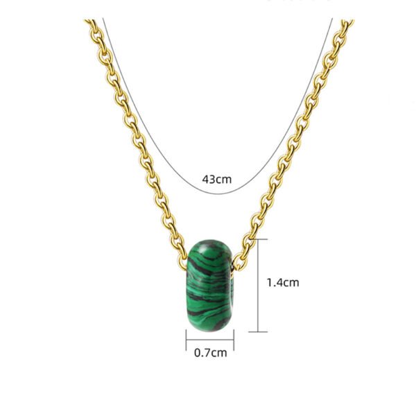 Most Popular Green Zircon Choker Necklaces Stainless Steel Women Dainty Heart Pendant Chain Necklace - Bild 6