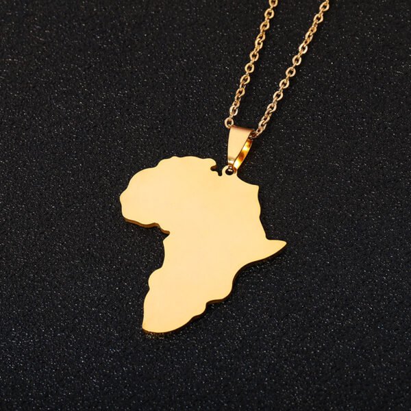 Factory Price African Necklace Stainless Steel Africa New Fashion 18k Gold Necklace - صورة 2
