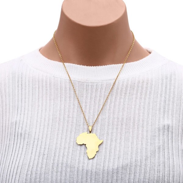 Factory Price African Necklace Stainless Steel Africa New Fashion 18k Gold Necklace - صورة 3