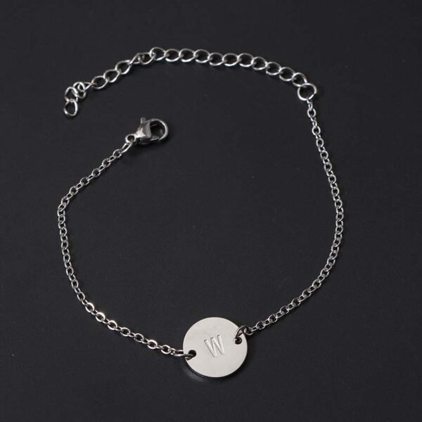 New Design Stainless Steel Initial Charm Bracelet for Women With 18K Gold Plated - Image 3
