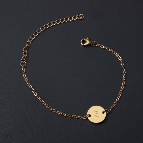 New Design Stainless Steel Initial Charm Bracelet for Women With 18K Gold Plated - Image 6