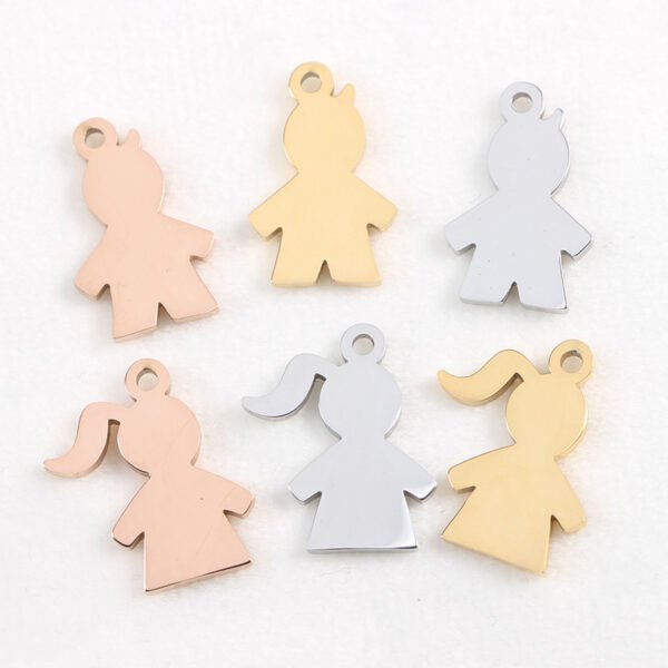 2023 New Boys Girls Charms Stainless Steel Gold Plated Non Tarnish Couple Jewelry Chain Key Pendant