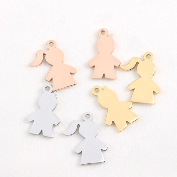 2023 New Boys Girls Charms Stainless Steel Gold Plated Non Tarnish Couple Jewelry Chain Key Pendant - Image 5