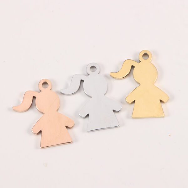 2023 New Boys Girls Charms Stainless Steel Gold Plated Non Tarnish Couple Jewelry Chain Key Pendant - Image 6