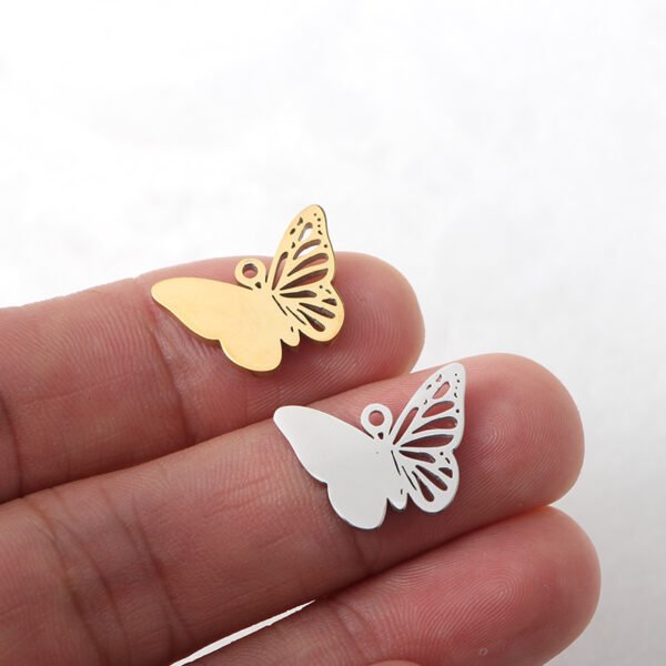 New Product Butterfly Pendant Necklace Stainless Steel Mirror Polished Charm Pendant With Factory Price - Image 2