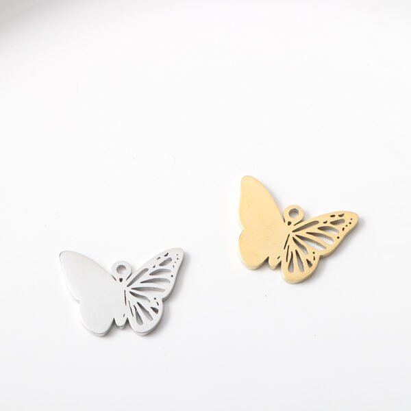 New Product Butterfly Pendant Necklace Stainless Steel Mirror Polished Charm Pendant With Factory Price - Image 3