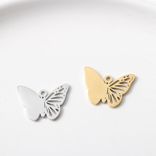 New Product Butterfly Pendant Necklace Stainless Steel Mirror Polished Charm Pendant With Factory Price - Image 4