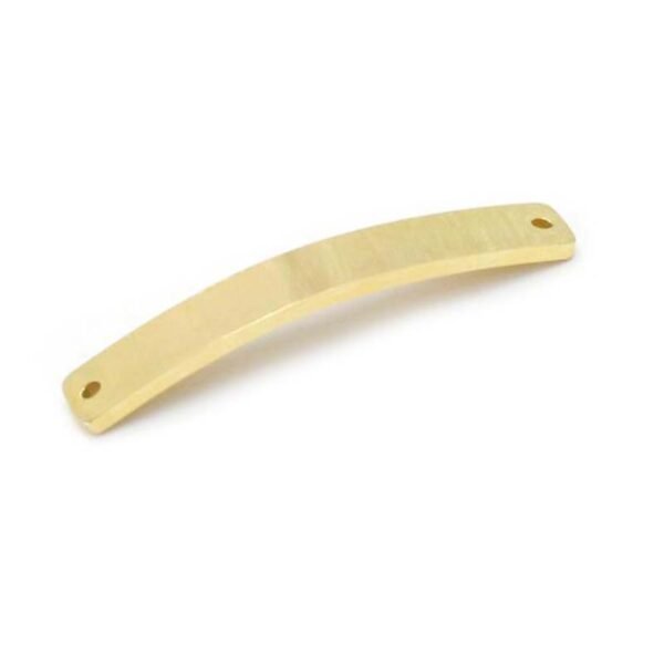 1.5*6*39mm Stainless Steel Bracelet Jewelry Bending Long Strip Arc Connector Blank Charm for DIY Jewelry Making