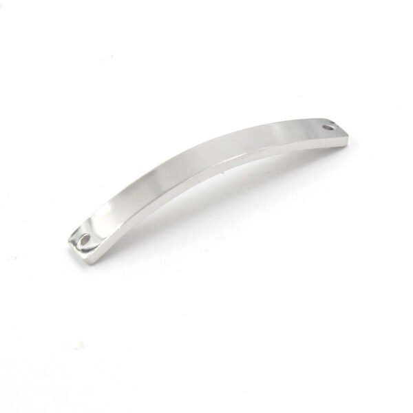1.5*6*39mm Stainless Steel Bracelet Jewelry Bending Long Strip Arc Connector Blank Charm for DIY Jewelry Making - Image 4