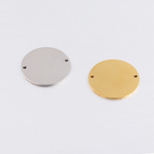 Stainless Steel Mirror Polished Customized Logo DIY Jewelry Findings Engraving Custom Name 30mm Round Charm - Image 6