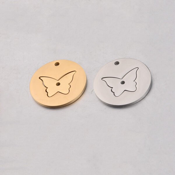 Mirror Polished Stainless Steel DIY Pendant Butterfly Charm Necklace for Love Girl boy Gift  - Image 3
