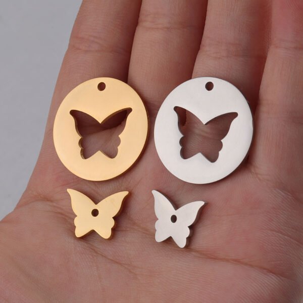 Mirror Polished Stainless Steel DIY Pendant Butterfly Charm Necklace for Love Girl boy Gift  - Image 4