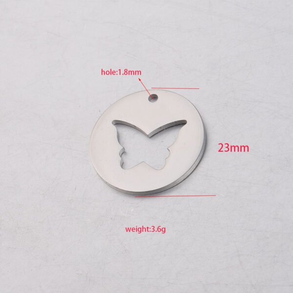 Mirror Polished Stainless Steel DIY Pendant Butterfly Charm Necklace for Love Girl boy Gift  - Image 5