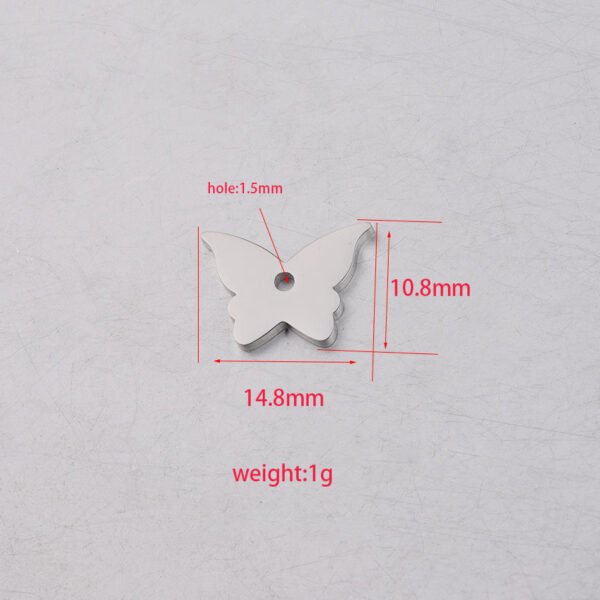 Mirror Polished Stainless Steel DIY Pendant Butterfly Charm Necklace for Love Girl boy Gift  - Image 6