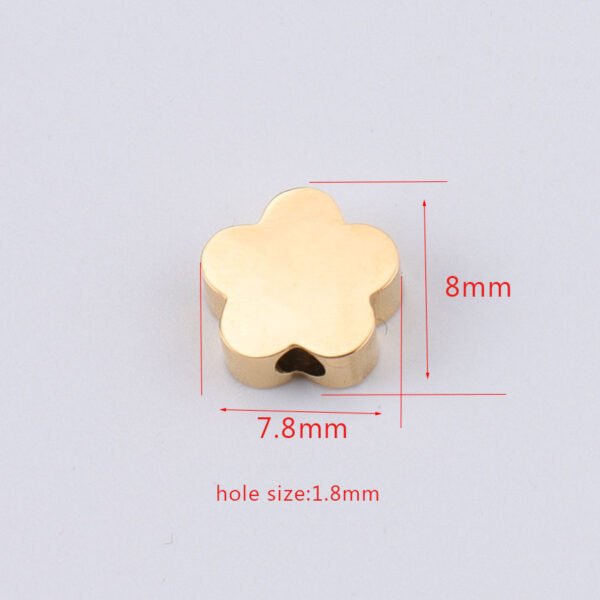 7.8*8mm DIY Flower Jewelry Mirror Polished Stainless Steel Beads Flower Charm for Necklace Bracelet - Image 6