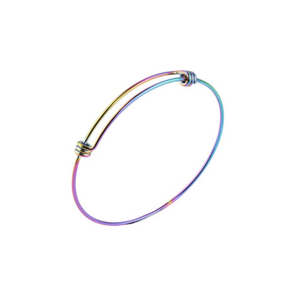 55mm 60mm 65mm 1.6mm Thickness Stainless Steel Bracelet DIY Bangle Findings Expandable Wire Cable Bangle - Image 3