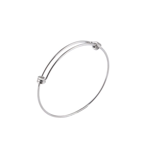 55mm 60mm 65mm 1.6mm Thickness Stainless Steel Bracelet DIY Bangle Findings Expandable Wire Cable Bangle - Image 4