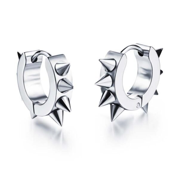3 Colors Popular Cool Stainless Steel Men's Punk Earrings Rivet Stud Earrings for Boy - Image 4