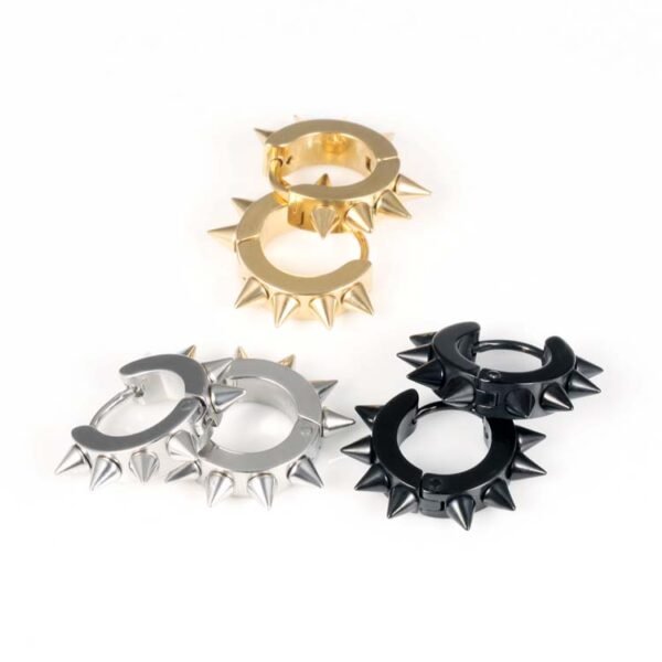 3 Colors Popular Cool Stainless Steel Men's Punk Earrings Rivet Stud Earrings for Boy - Image 5